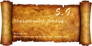 Steigerwald Ibolya névjegykártya
