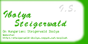 ibolya steigerwald business card